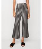Express Womens High Waisted Striped Cropped Wide