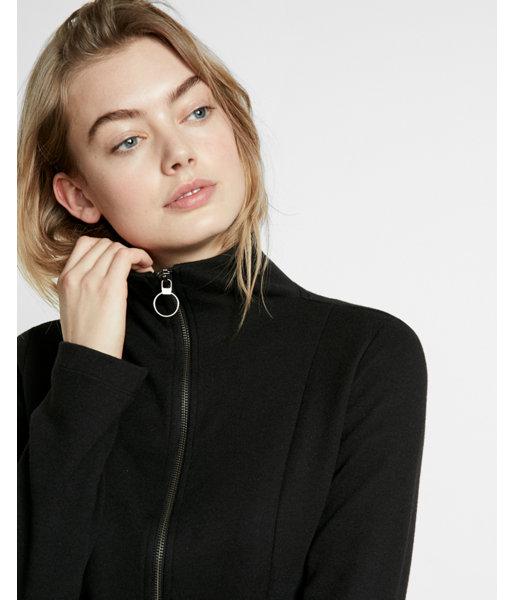Express Black Zip Front High Neck Jacket
