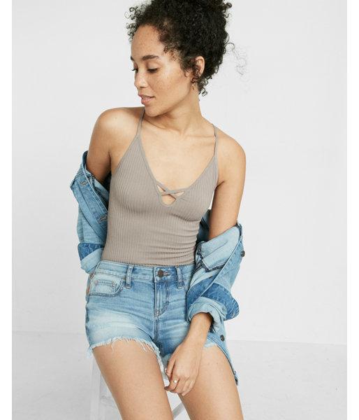 Express Womens Eco-friendly Low-rise Relaxed Cutoff