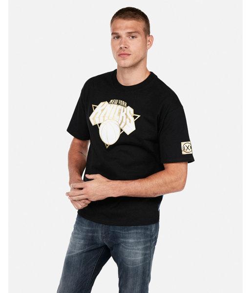 Express Mens New York Knicks Nba Heavy Weight Foil Graphic Tee