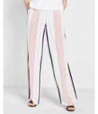 Express Womens Petite Mid Rise Stripe Wide Leg Dress Pants