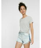 Express High Waisted Two Tone Cutoff