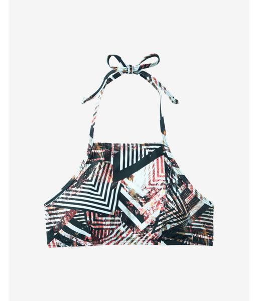 Express Printed Y-front Halter Bikini