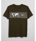 Express Mens Linear Geography Grid Graphic Tee