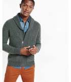 Express Mens Wool Blend Asymmetrical Zip Cardigan