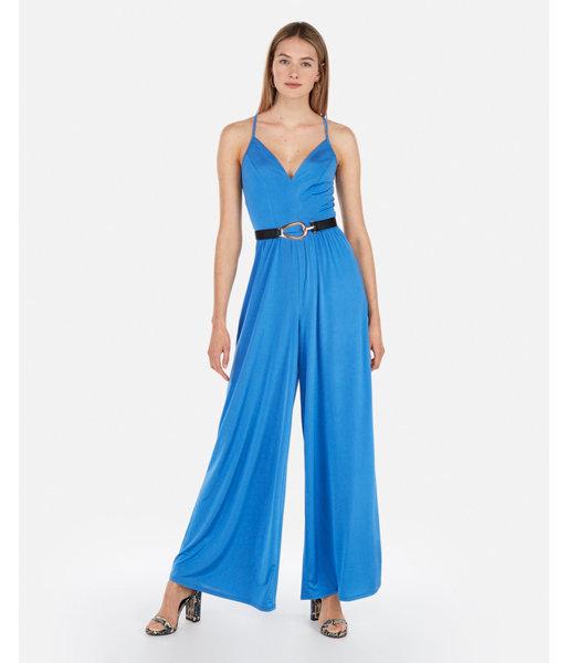 Express Womens Satin Wide Leg X Back Jumpsuit