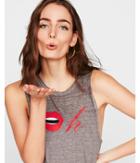 Express Womens Oh Lips Graphic
