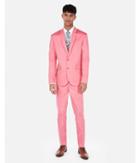 Express Mens Extra Slim Bright Pink Cotton Oxford Stretch