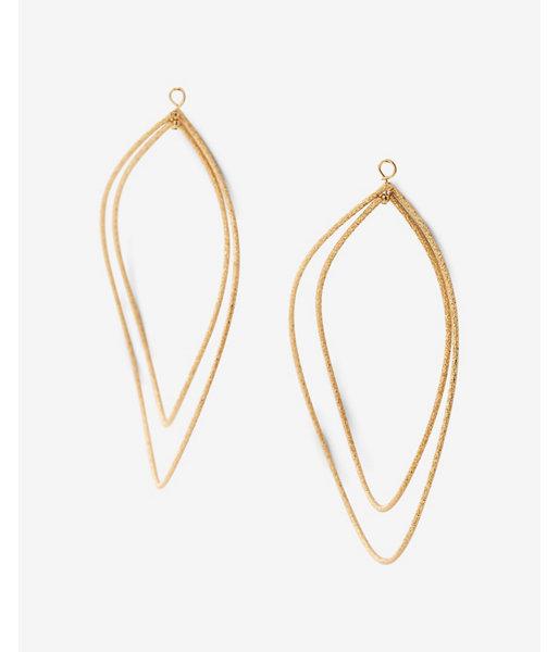 Express Womens Textured Double Teardrop Earrings