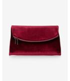 Express Womens Wine Red Velvet Clutch