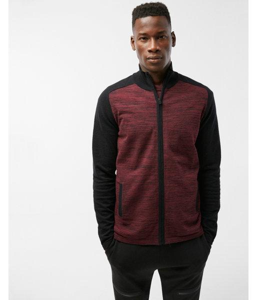Express Mens Mock Neck Zip Front Athletic
