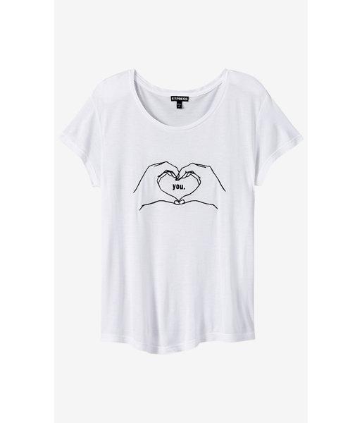 Express Women's Tees Heart You Graphic Boxy T-shirt