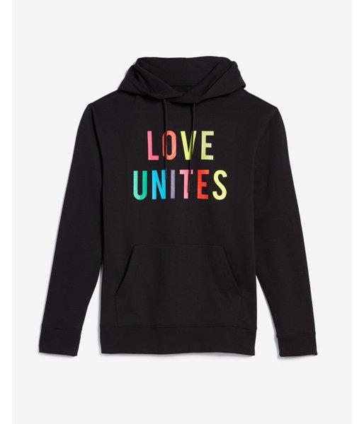 Express Mens Love Unites Fleece Hoodie