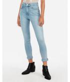 Express Womens High Waisted Denim Perfect Stretch+ Cropped