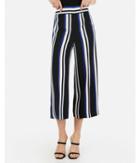 Express Womens High Waisted Striped Culotte Pant
