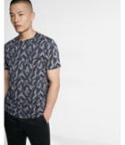 Express Feather Print Crew Neck Tee