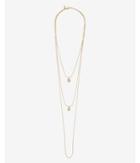 Express Womens Nested Metal Dot Pendant Necklace