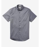 Express Fitted Solid Short Sleeve Oxford 1mx Dress