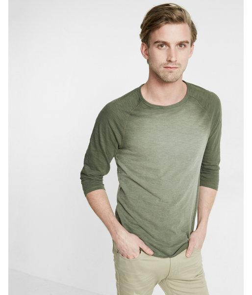 Express Faded Slub Jersey Baseball Tee