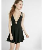 Express Womens Cut-out Strap Fit And Flare Dress