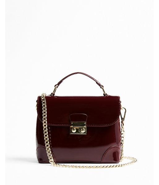 Express Top Handle Patent Cross Body Bag
