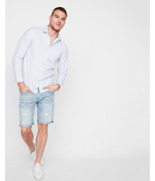 Express Mens Slim Striped Button Down