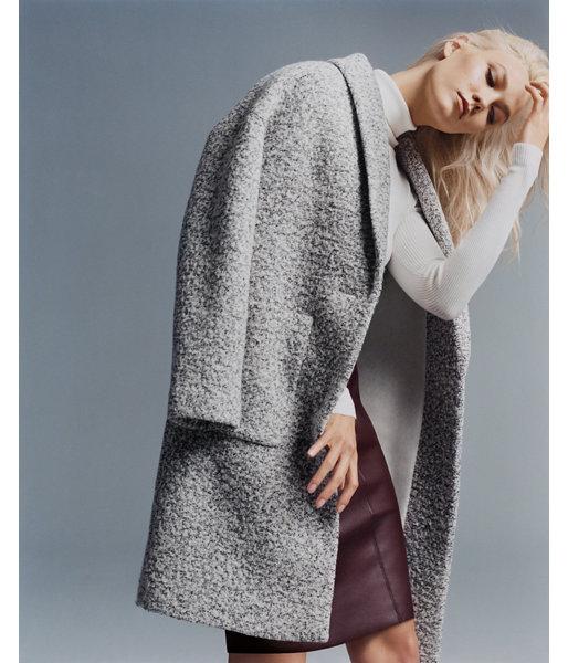 Express Womens Wool Blend Cocoon Coat