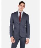 Express Mens Express Mens Slim Dusty Blue Cotton Texture Oxford Stretch