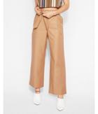 Express Womens High Waisted Tie Front Culottes