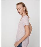 Express Womens Petite Express One Eleven Slash V-neck Easy Tee