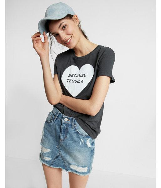 Express Because Tequila Crew Neck Tee
