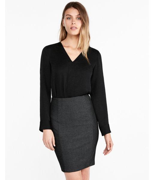 Express Womens Satin Chelsea Popover