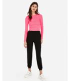 Express Womens Cropped Nylon Ribbed Pullover