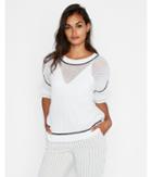 Express Womens Contrast Stitch Pullover