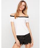 Express Womens Express One Eleven Sporty Off The Shoulder Dolman Tee