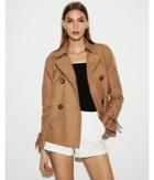 Express Womens Double Breasted Trench Coat