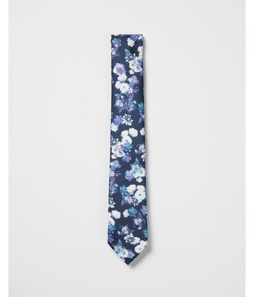 Express Mens Narrow Silk Floral Tie