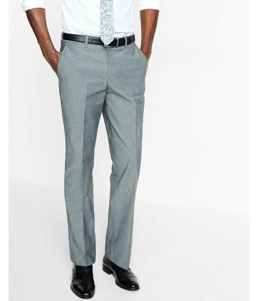 Express Modern Producer Chambray Stretch Cotton Dress Pant