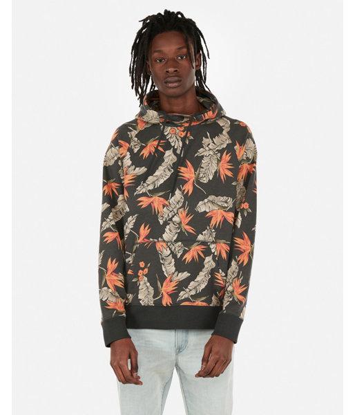 Express Mens Floral Print Hoodie