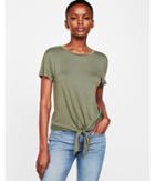 Express Womens Express One Eleven Knot Front Easy Tee