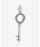 Express Womens Sequin Matte Silver Large Key Charm