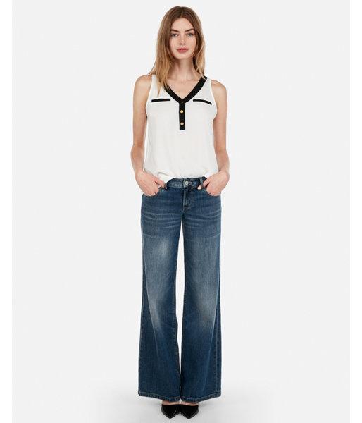 Express Womens Contrast Trim Button Hudson Tank