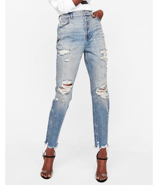 Express Womens Express Womens Super High Waisted Vintage Skinny 100% Cotton Ankle Jeans