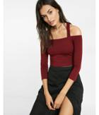 Express Cross Back Off The Shoulder Cropped Top