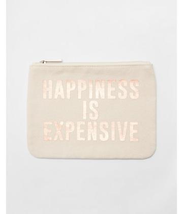Express Womens Happiness Is Expensive Pouch