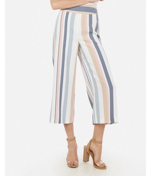 Express Womens Super High Waisted Multi-stripe Culottes