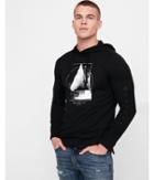 Express Mens New York Hooded Long Sleeve Graphic Tee