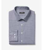 Express Mens Classic Check Cotton Point Collar Dress