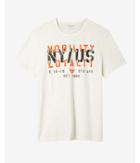 Express Mens New York Overlay Crew Neck Graphic Tee