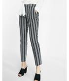 Express Mid Rise Striped Columnist Ankle Pant